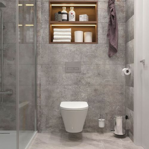 Унитаз подвесной Lavinia Boho Elegant 3308001R белый глянцевый с сиденьем микролифт безободковый каскадный смыв - фото 5