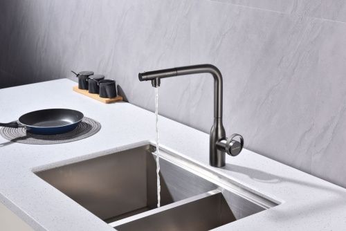 Смеситель для кухни Paulmark URBAN Ur213104-GM на мойку серый - фото 3