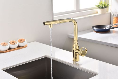 Смеситель для кухни Paulmark URBAN Ur213104-G на мойку золото - фото 3