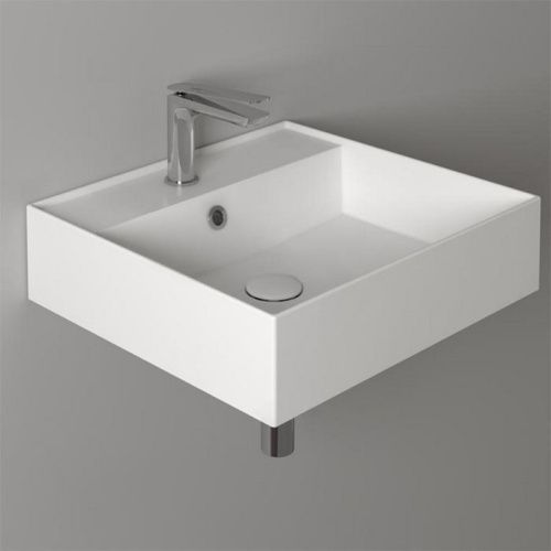 Раковина из сантехнического фаянса Simas Top E Lavabi D'Arredo AG51 bi*1 50х50 подвесная цвет белый 1 отверстие под смеситель