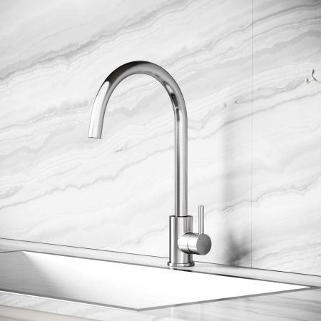 Смеситель для кухни Sancos Stainless SC12001SS на мойку нержавеющая сталь