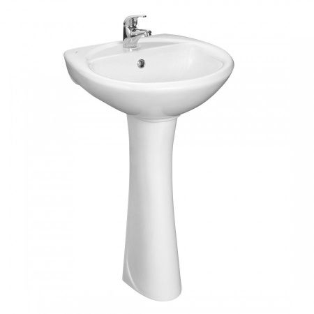 Раковина из сантехнического фарфора Santeri Соната 131112S0011B0 50х50 подвесная цвет белый 1 отверстие под смеситель