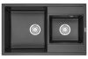 Кухонная мойка Granula 8201, ТУРМАЛИН 80х50 цвет черный поверхность матовая