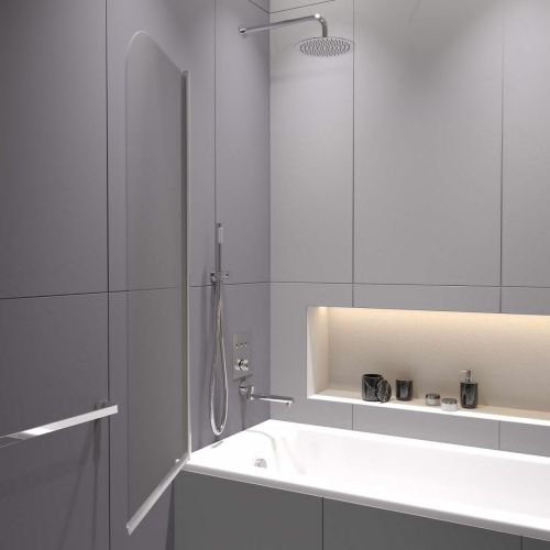 Душевая шторка на ванну RGW Screens 411110908-11 80х150 стекло прозрачное профиль хром ориентация универсальная - фото 3