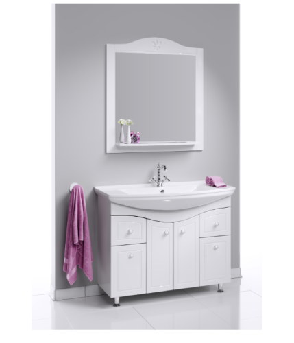 Тумба под раковину Aqwella Y FR0110 100х30 подвесная цвет белый - фото 3