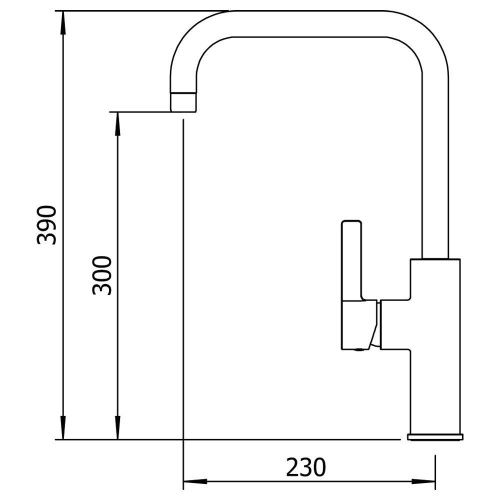 Смеситель для кухни Clever Alpina Right 61188 на мойку никель - фото 2