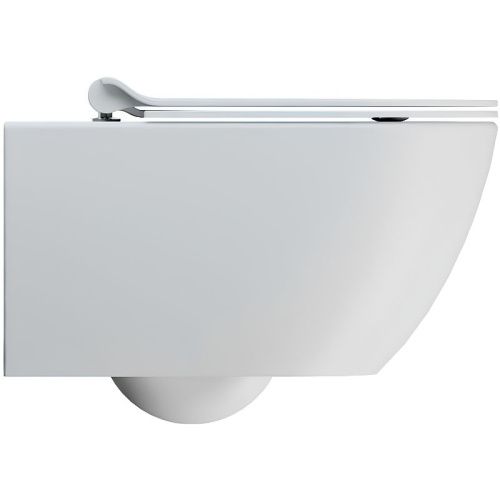 Чаша унитаза подвесная GSI Pura 881509_УЦ цвет белый без сиденья безободковая смыв торнадо (глубокая раковина на ободке) - фото 2