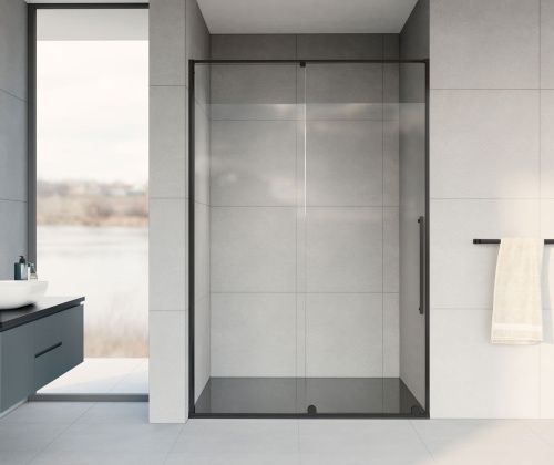 Душевая дверь Vincea Arno VPS-1A120CLB 120х200 стекло прозрачное профиль черный - фото 2