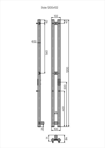 Полотенцесушитель электрический Indigo Style LSE120-10GNSRt 10х120 оружейная сталь - фото 5