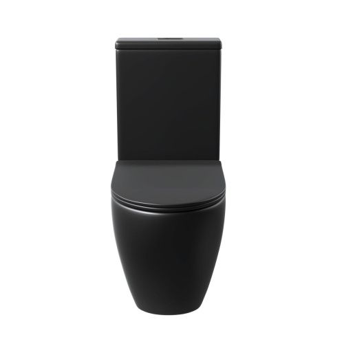 Унитаз напольный с бачком Grossman GR-4419BMS черный с сиденьем микролифт безободковый смыв торнадо - фото 2