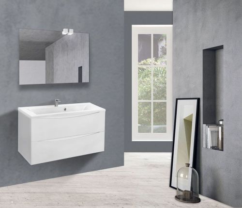 Тумба под раковину Vincea Mia VMC-2MA900GW 90х50 подвесная цвет белый/бежевый - фото 2