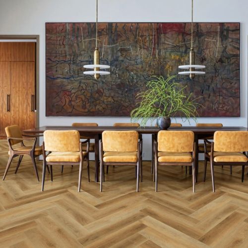 SPC ламинат CronaFloor Herringbone 2.0 Дуб Лимож H020 Т092555 толщина 0,45 см 42 класс 640х128 - фото 2