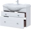 Тумба под раковину Aquanet Рондо 00304289 90х30 подвесная цвет белый