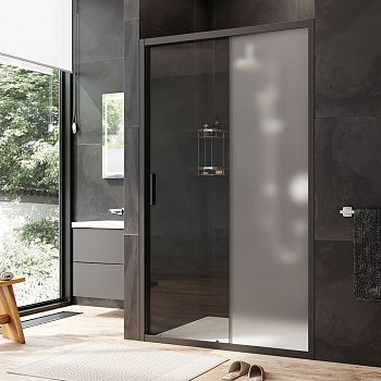 Душевая дверь Am.Pm Gem W90G-120-1-195BM 120х195 стекло прозрачное профиль черный