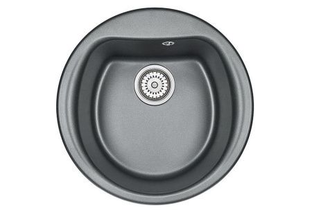 Кухонная мойка Granula 5101, ШВАРЦ 50х50 цвет черный поверхность матовая