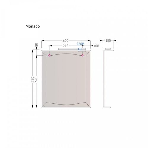 Зеркало с подсветкой Alavann Monaco ALV0266001 60х80 подвесное - фото 5