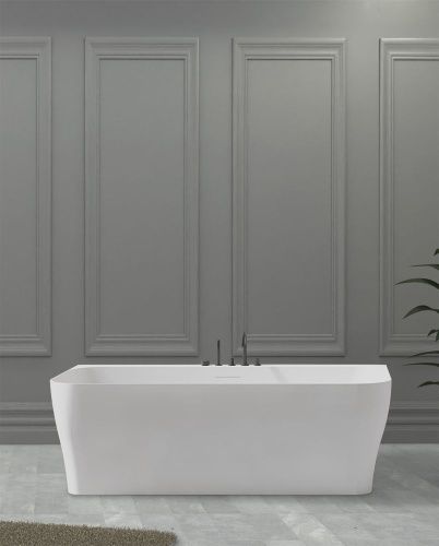 Ванна из искусственного камня Abber Stein AS9616 170х80 пристенная прямоугольная с ножками - фото 3