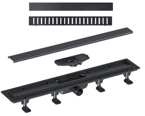 Душевой лоток Good Door ТЛ00036 85х5 черный - фото 2