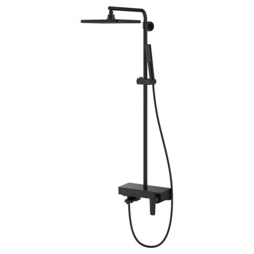 Душевая стойка Teska NIAGARA NG3580 настенная цвет черный с термостатом