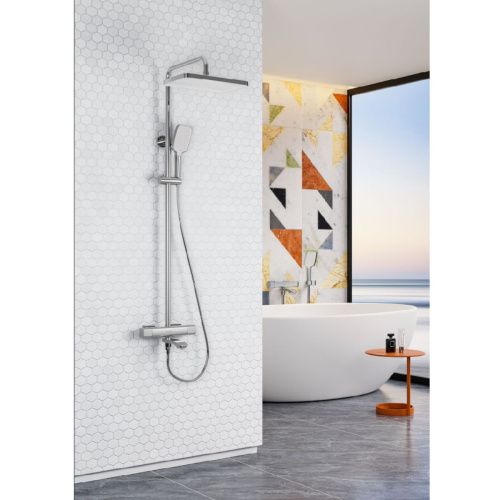 Душевая стойка Raglo R01 R01.26 настенная цвет хром с термостатом - фото 4