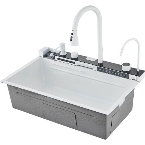 Кухонная мойка Savol S-SC001W 75х45 цвет белый поверхность матовая - фото 2