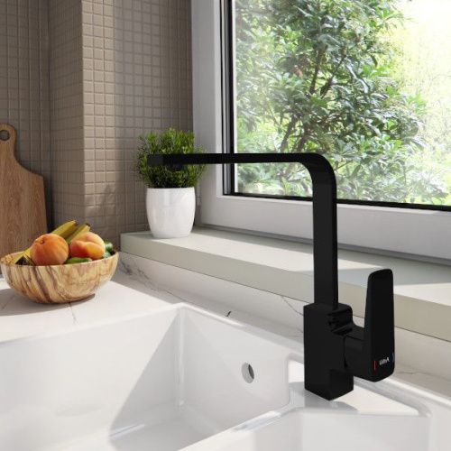 Смеситель для кухни Vitra Root Square A4275336EXP на мойку черный - фото 2