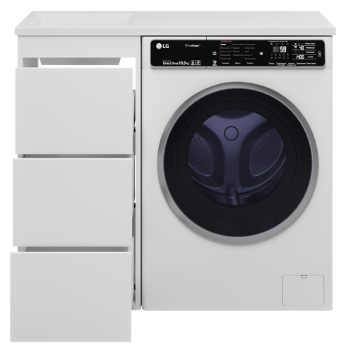 Тумба под раковину Brevita Grafit GRA-01040-023Я 40х50 напольная цвет белый - фото 3