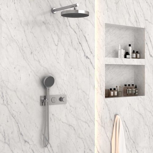 Душевая система Vincea VSFW-422TI2CH встраиваемая в стену цвет хром с термостатом