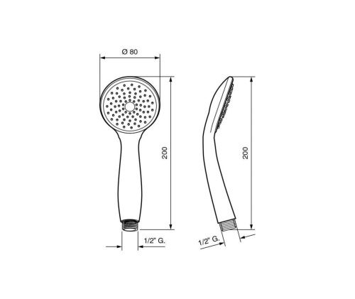 Душевая лейка Emmevi С02451/CR цвет хром - фото 2