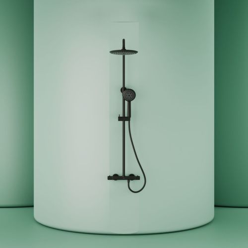 Душевая стойка Sancos Game SC3002MB настенная цвет черный с термостатом - фото 2