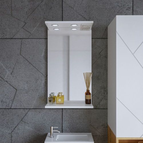 Зеркало с подсветкой Бриклаер Кристалл 4627125415845 40х70 подвесное - фото 2