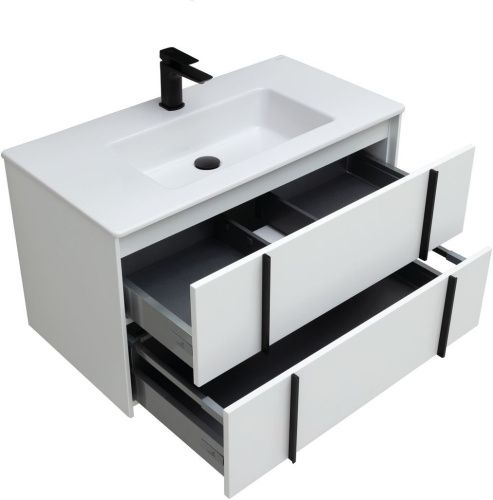 Тумба под раковину Allen Brau Reality 1.32006.WM 90х50 подвесная цвет белый - фото 4