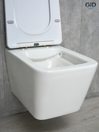 Унитаз подвесной Gid Cuadrado 61109Y белый с сиденьем микролифт безободковый