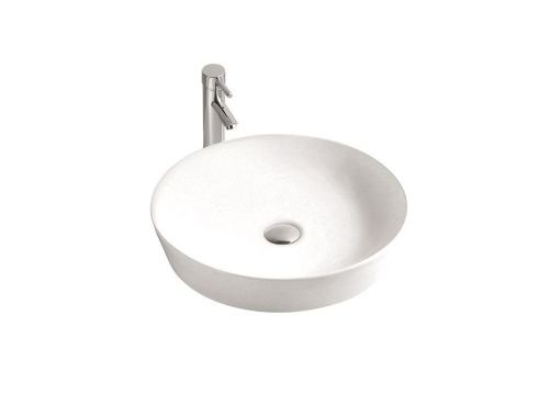 Раковина из сантехнического фарфора Aquatek ЕВРОПА AQ5558-00 40х40 накладная цвет белый без отверстий под смеситель