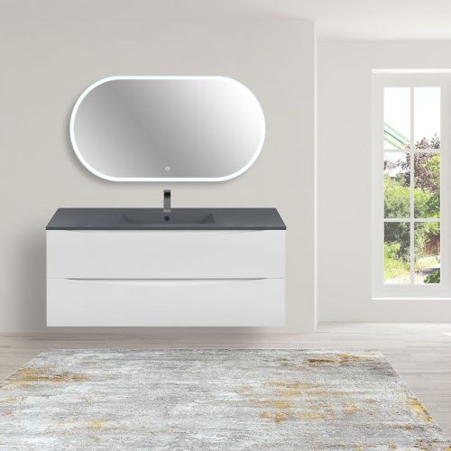 Тумба под раковину Vincea Mia VMC-2MC120GW 120х50 подвесная цвет белый - фото 5