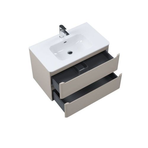 Тумба с раковиной Iddis Edifice EDI80C0i95K 80х50 подвесная цвет бежевый - фото 3