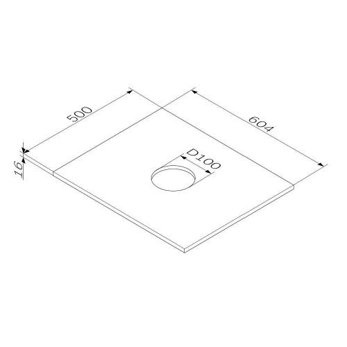 Столешница Am.Pm Func M8FST0600OF 60х50 накладная цвет темное дерево - фото 3