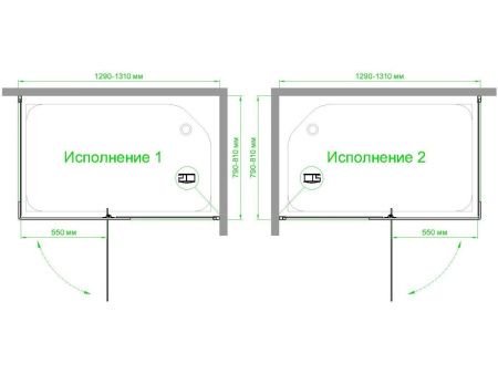 Душевой уголок Royal Bath HPVD RB8130HPVD-C 130х80 стекло матовое профиль белый без поддона