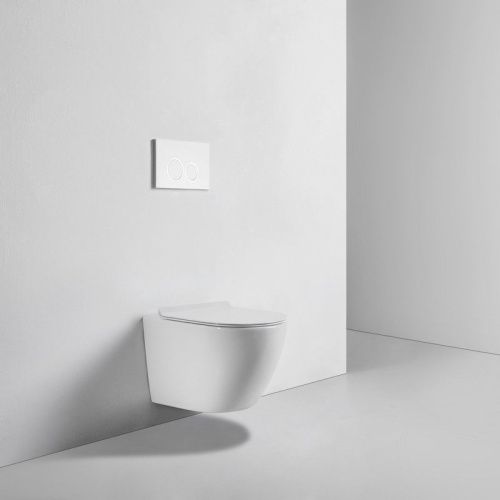 Унитаз подвесной Bond Oval F13-10 белый с сиденьем микролифт безободковый смыв торнадо - фото 4