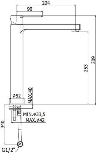 Смеситель для раковины Paffoni Ringo RIN081CR на столешницу хром - фото 2