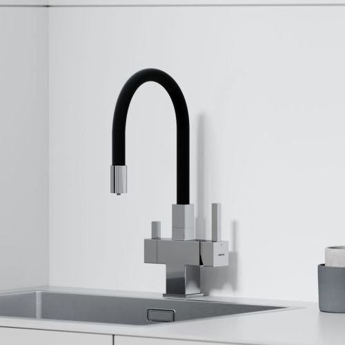 Смеситель для кухни Sancos Arno SC4005CH на мойку черный/хром - фото 2