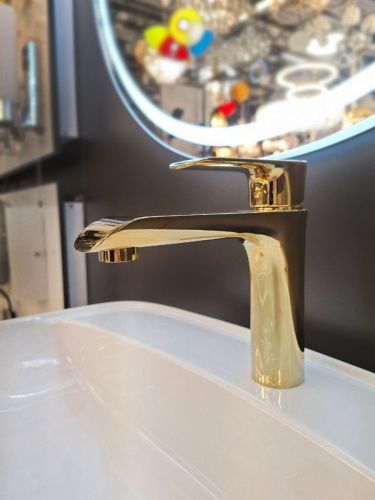 Смеситель AltroBagno Costanza AltroBagnoCostanza0125Or на раковину золото - фото 2