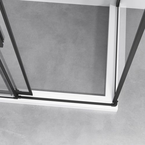Душевой уголок Vincea Slim-N VSR-4SN9014CLB 140х90 стекло прозрачное профиль черный без поддона - фото 4