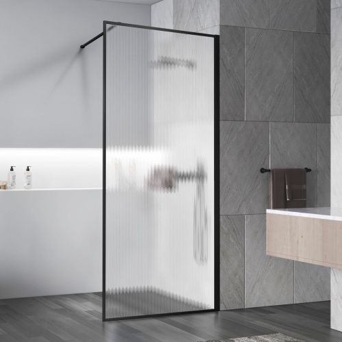 Душевая перегородка Vincea Walk in HP Art VSW-1HP900FLB 90х200 стекло рифленое профиль черный