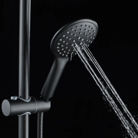 Душевая стойка Shevanik S8736H настенная цвет черный