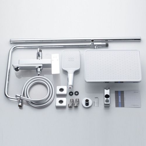 Душевая стойка Shevanik S4436 настенная цвет хром - фото 4