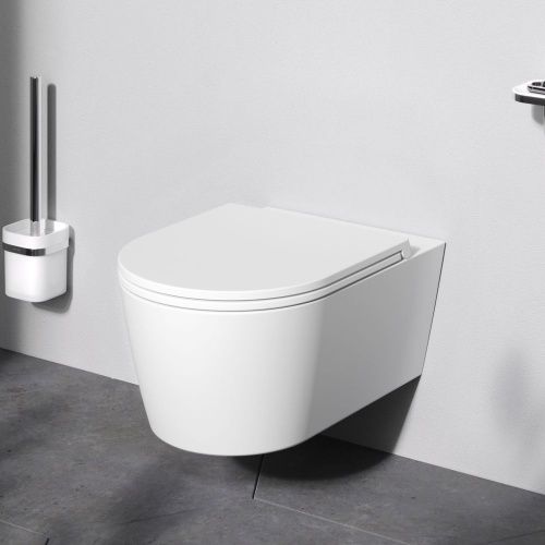 Унитаз подвесной Am.Pm Func C8F1701MWSC белый с сиденьем микролифт безободковый каскадный смыв