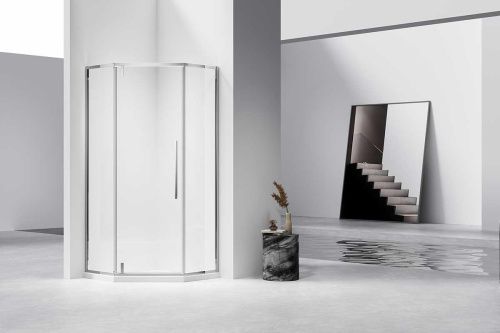 Душевой уголок Vincea Slim-N VSP-4SN100CL 100х100 стекло прозрачное профиль хром без поддона - фото 2