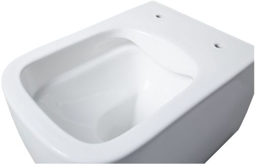 Чаша унитаза подвесная Allen Brau Liberty 4.32003.20 цвет белый без сиденья безободковая каскадный смыв - фото 3