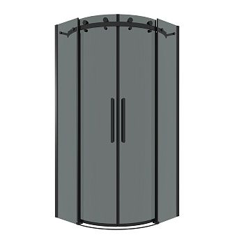 Душевой уголок Grossman Classic 301.K33.04.1010.21.10 100х100 стекло тонированное профиль черный без поддона